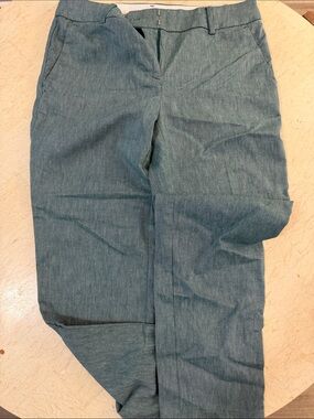 Green Loft Straight-Leg ankle pant